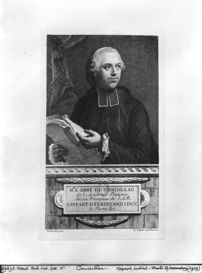 Etienne Bonnot de Condillac, engraved by Giovanni Volpato by Giuseppe Baldrighi